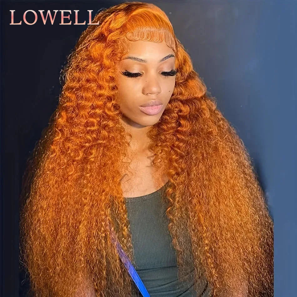 Shop Affordable Ginger Orange Curly Lace Front Wigs for Women