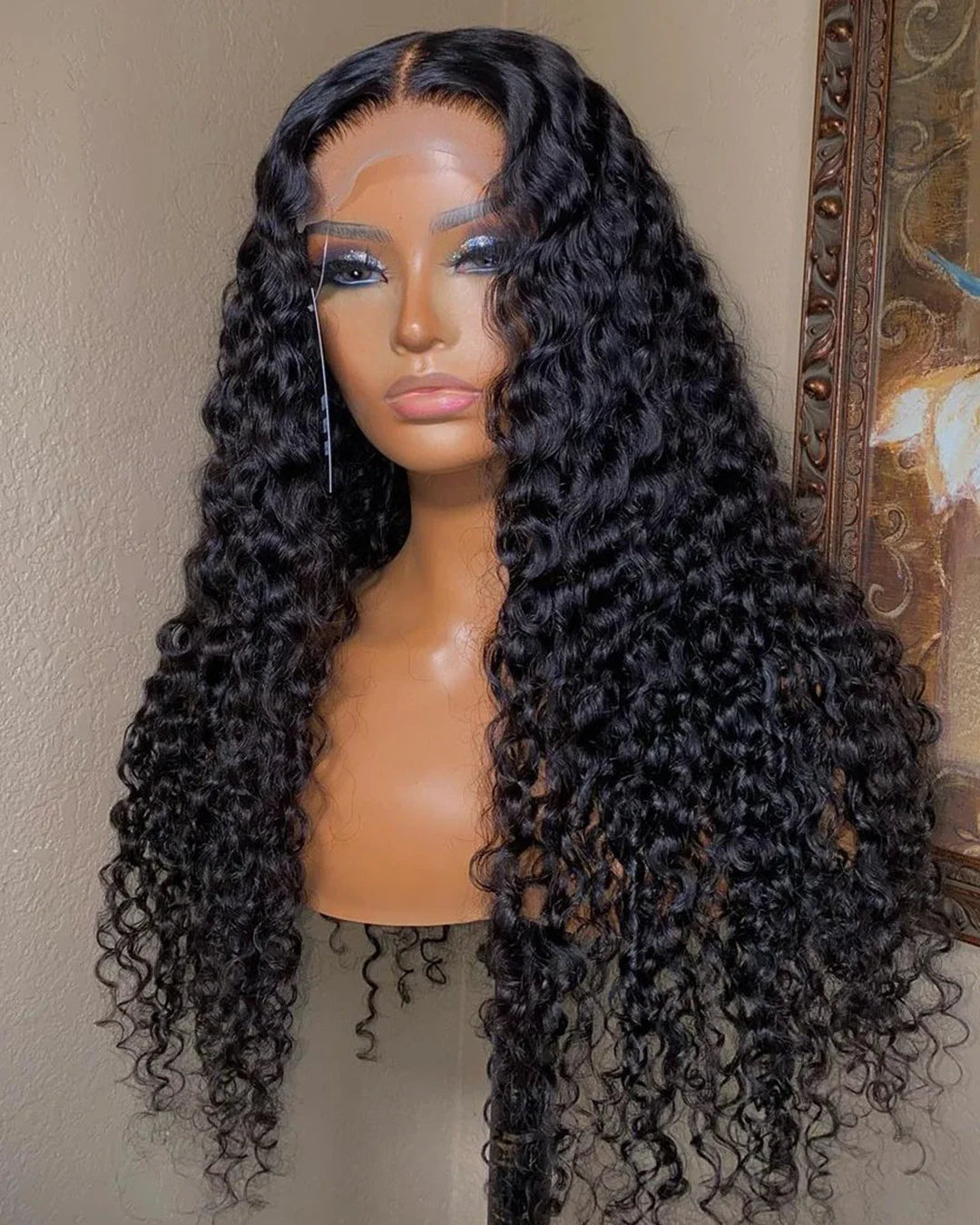 Natural Virgin Remy Deep Wave Lace Front Wig – Silky & Durable