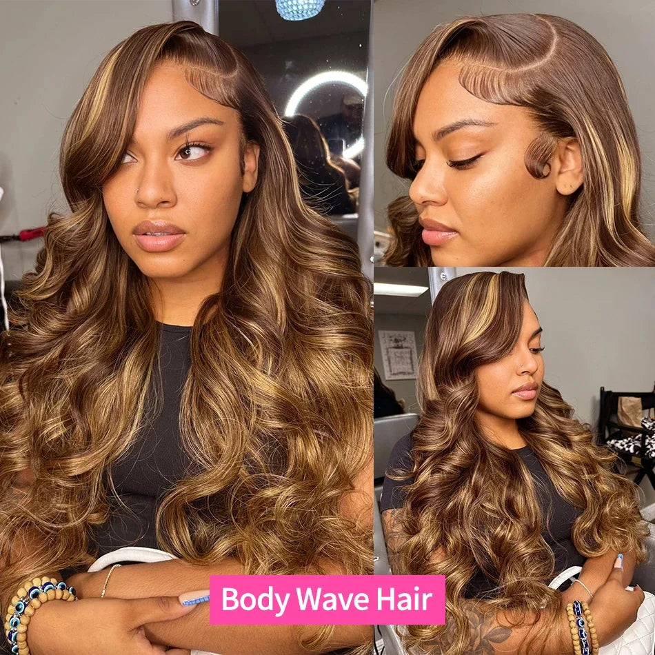 Ombre 13x4 HD Lace Front Wig – Honey Blonde Body Wave Human Hair