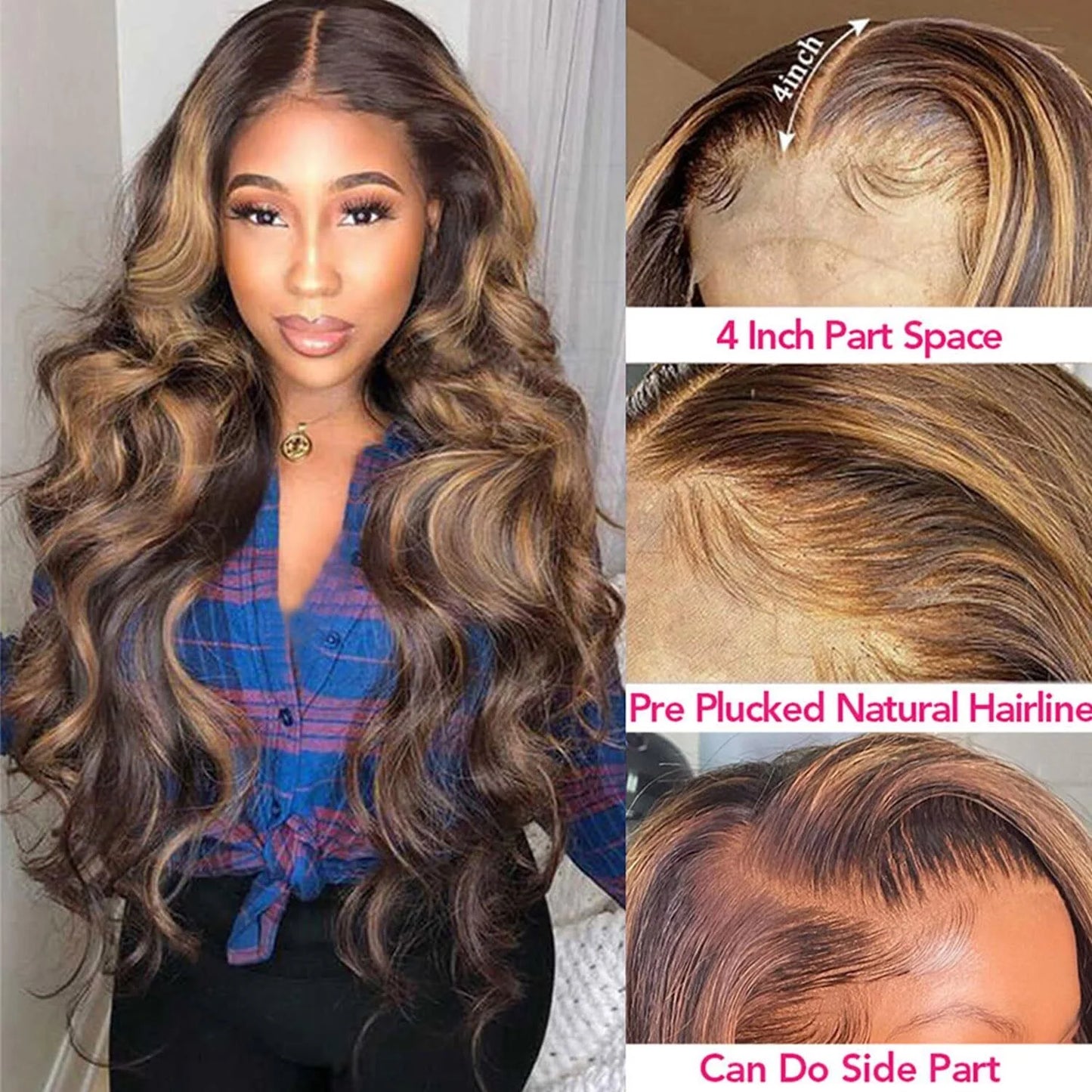 Luxurious Natural Virgin Remy Lace Front Human Hair Wig - 13x4, 13x6