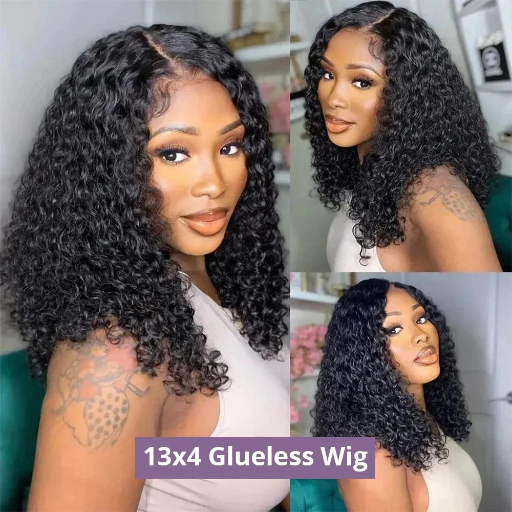 Luxurious Curly Bob | Brazilian Human Hair, Transparent Lace