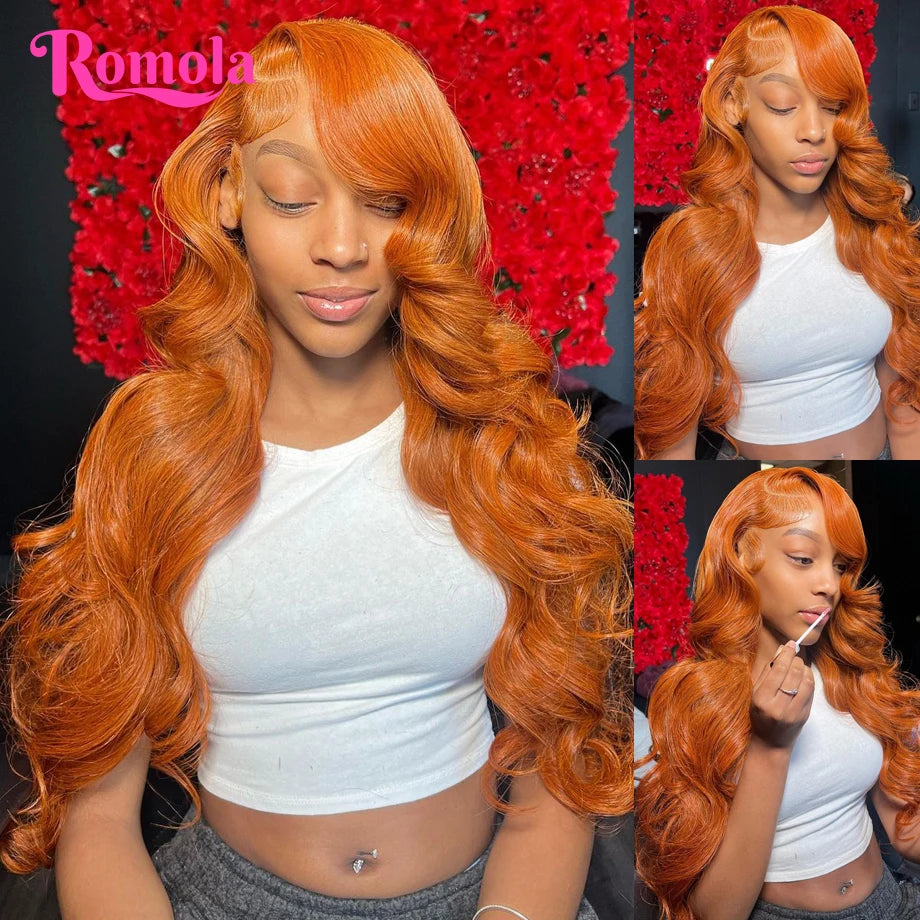 Natural Virgin Remy Ginger Lace Front Wig - Silky, Durable, Comfortable