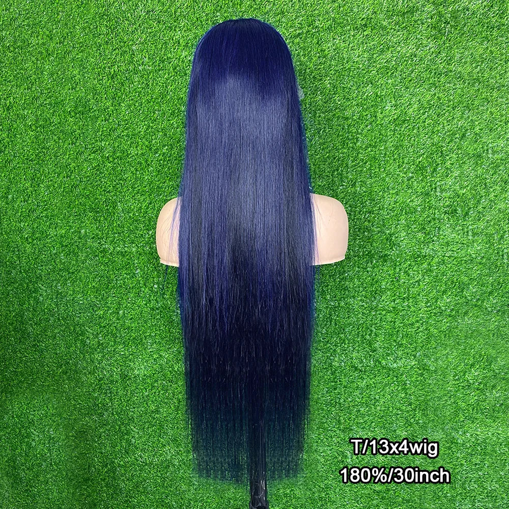 Midnight Blue T Part Lace Front Wigs | Affordable Human Hair