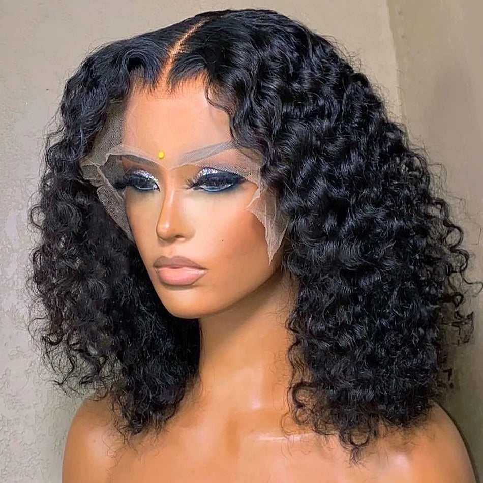 Curly Human Hair Bob Wig - Pre-Plucked, Lace Front | Self Love