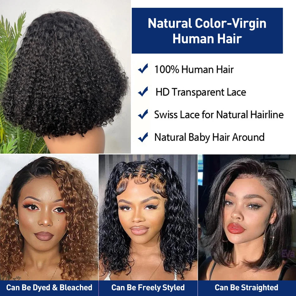 Affordable 250% Lace Front Human Hair Bob Wigs for Women