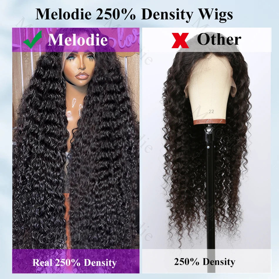 Affordable 250 Density Curly HD Lace Front Human Hair Wigs