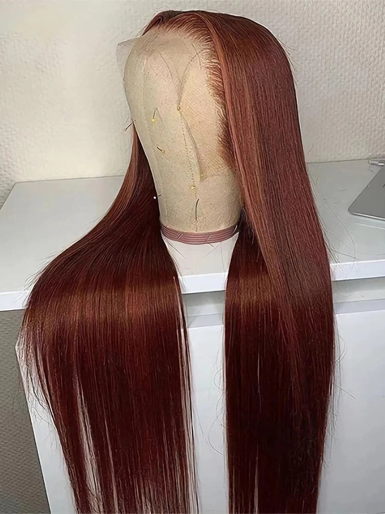 Reddish Brown 13x4 Lace Front Wig | 180% Density, 100% Human Hair