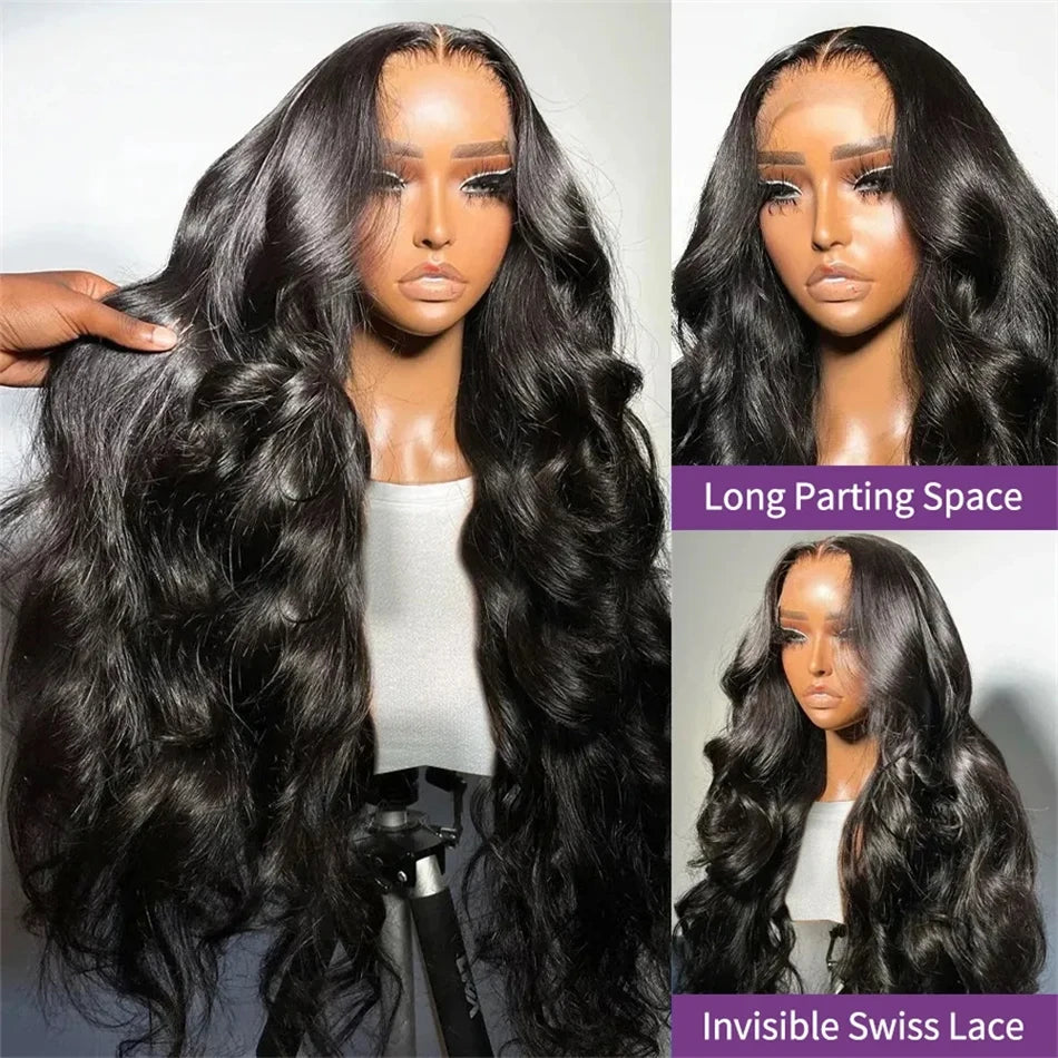 Natural Body Wave 30-40” 250 Density Wig - 13x6 HD Lace Front