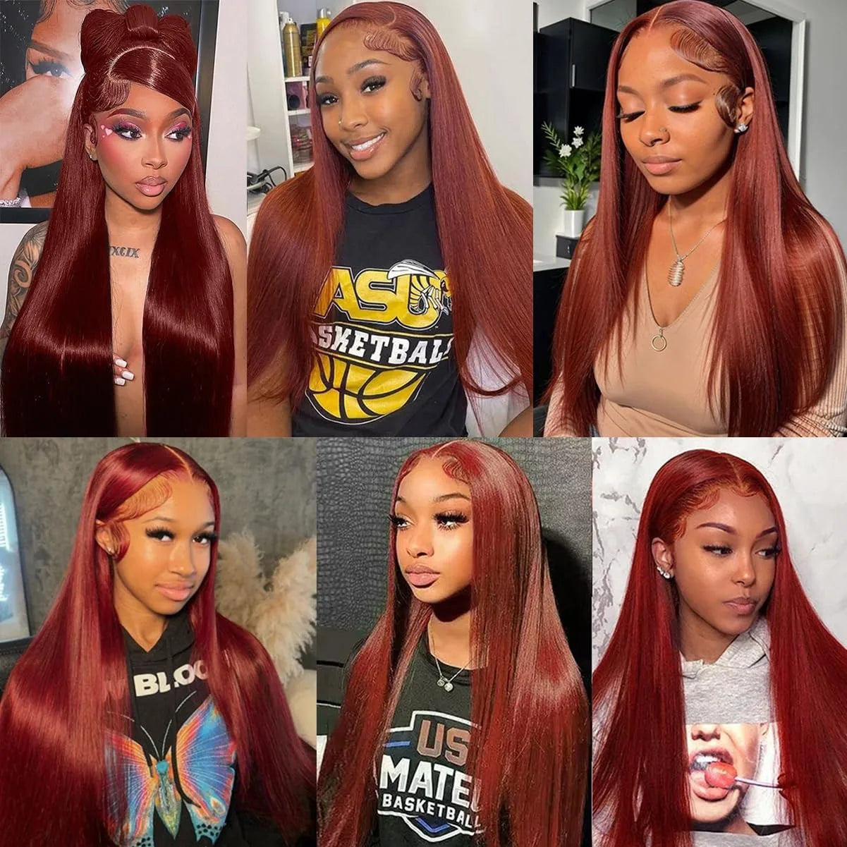 Reddish Brown 13x4 Lace Front Wig | 180% Density, 100% Human Hair