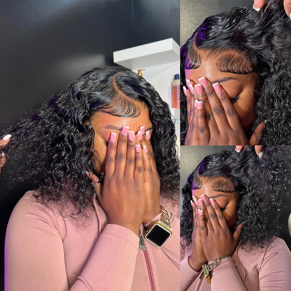 Curly Human Hair Bob Wig - Pre-Plucked, Lace Front | Self Love