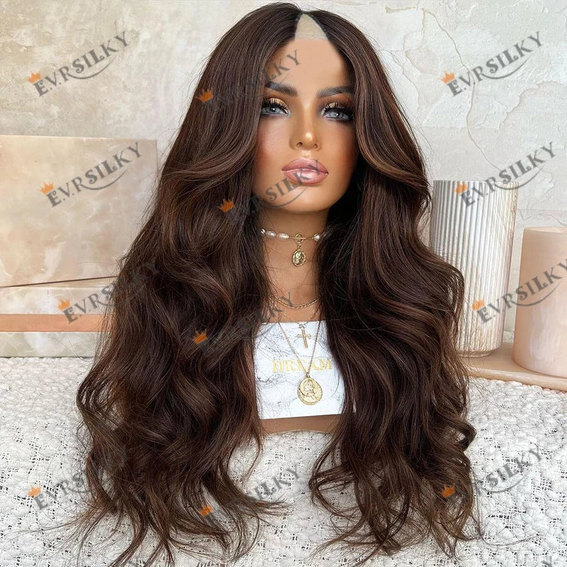 Brazilian 100% Human Hair 28" V Part Wig | Golden Blonde, Easy Wear