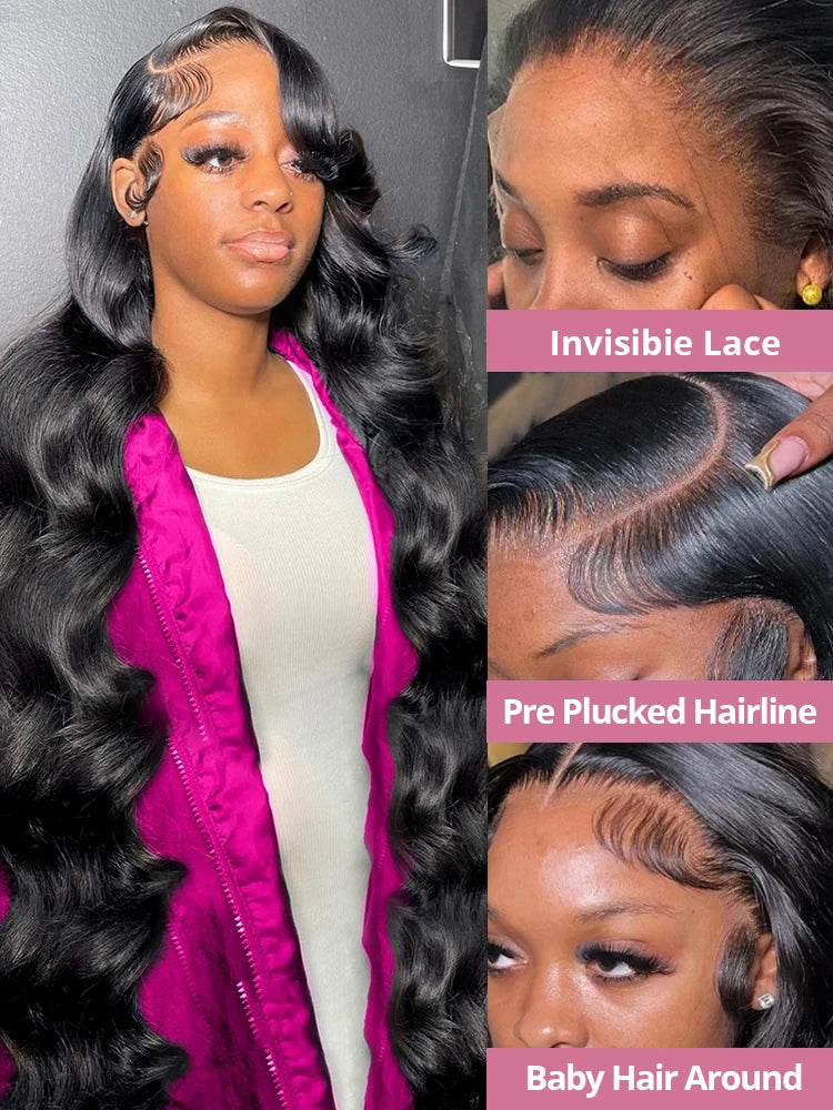 32-38 Inch HD Body Wave Lace Front Wig | Glueless Human Hair