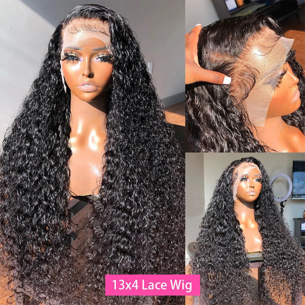 Luxurious Natural Virgin Human Hair Lace Front Wig, 180%/200% Density