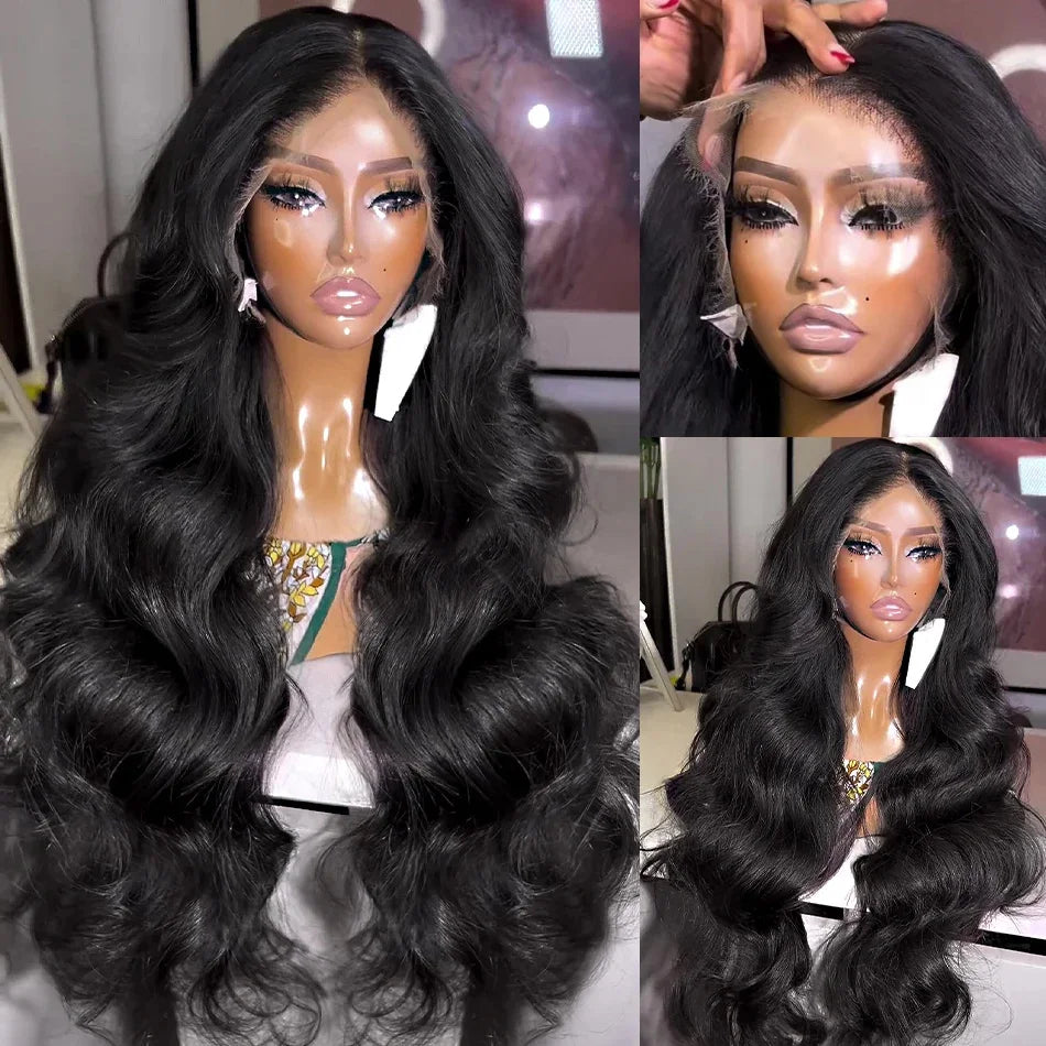 40” Body Wave Human Hair Wig, 180% Density, 13x6 HD Lace Front