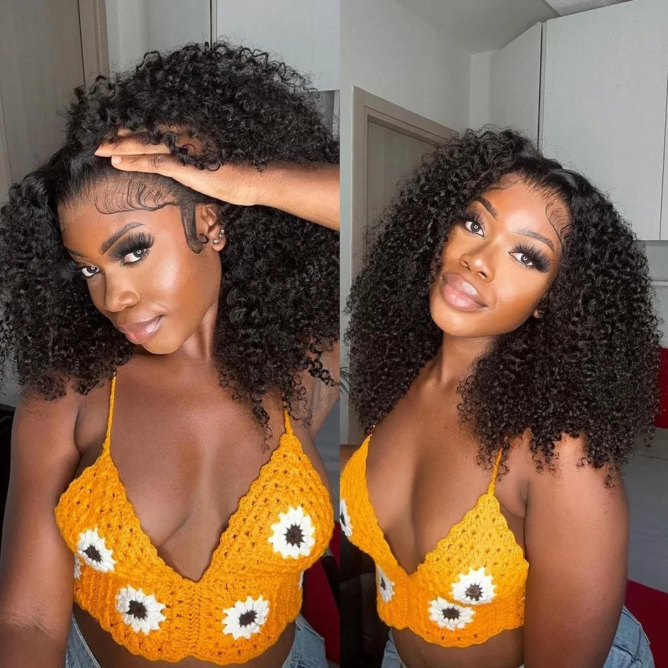 Luxurious Curly Bob | Brazilian Human Hair, Transparent Lace