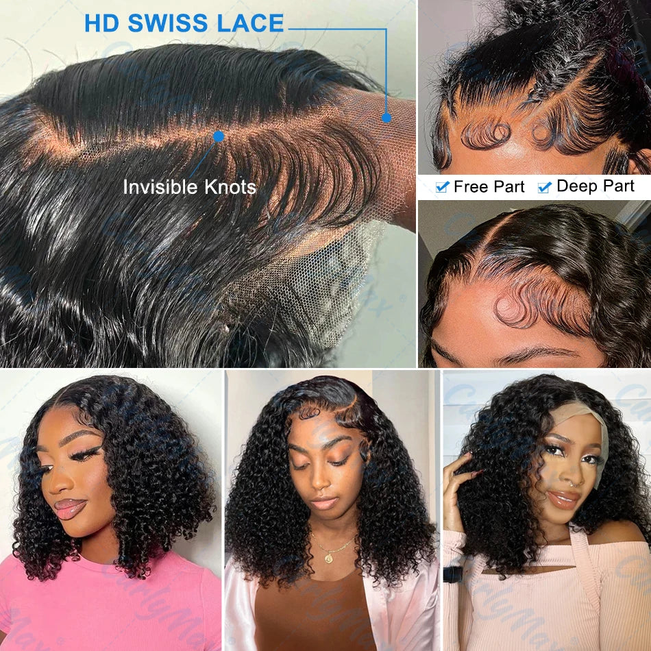 Brazilian Short Bob Deep Wave Wig | Lace Frontal HD