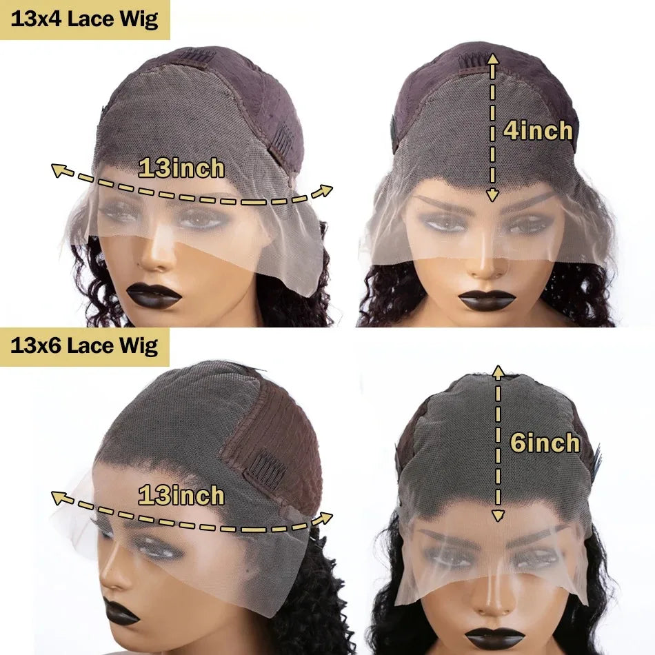 40” Body Wave Human Hair Wig, 180% Density, 13x6 HD Lace Front