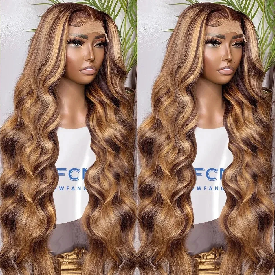 Ombre Body Wave 13x4 Lace Front Wig – HD Transparent Human Hair