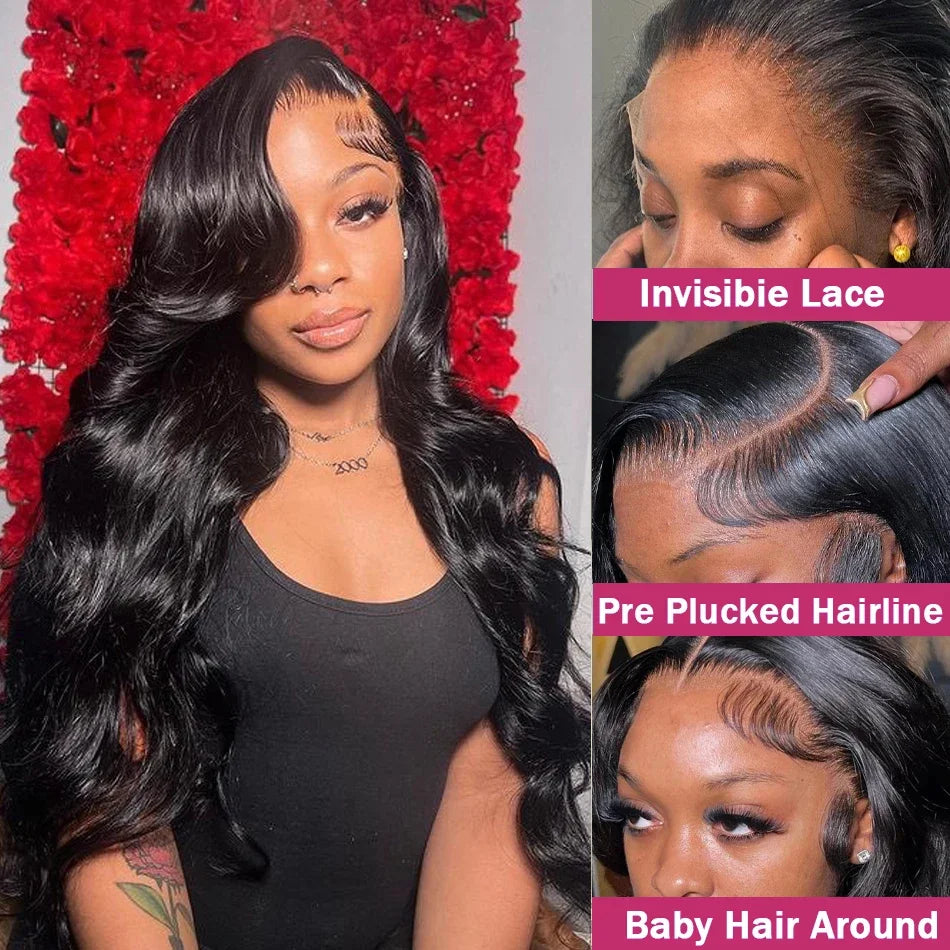 Natural Body Wave 30-40” 250 Density Wig - 13x6 HD Lace Front