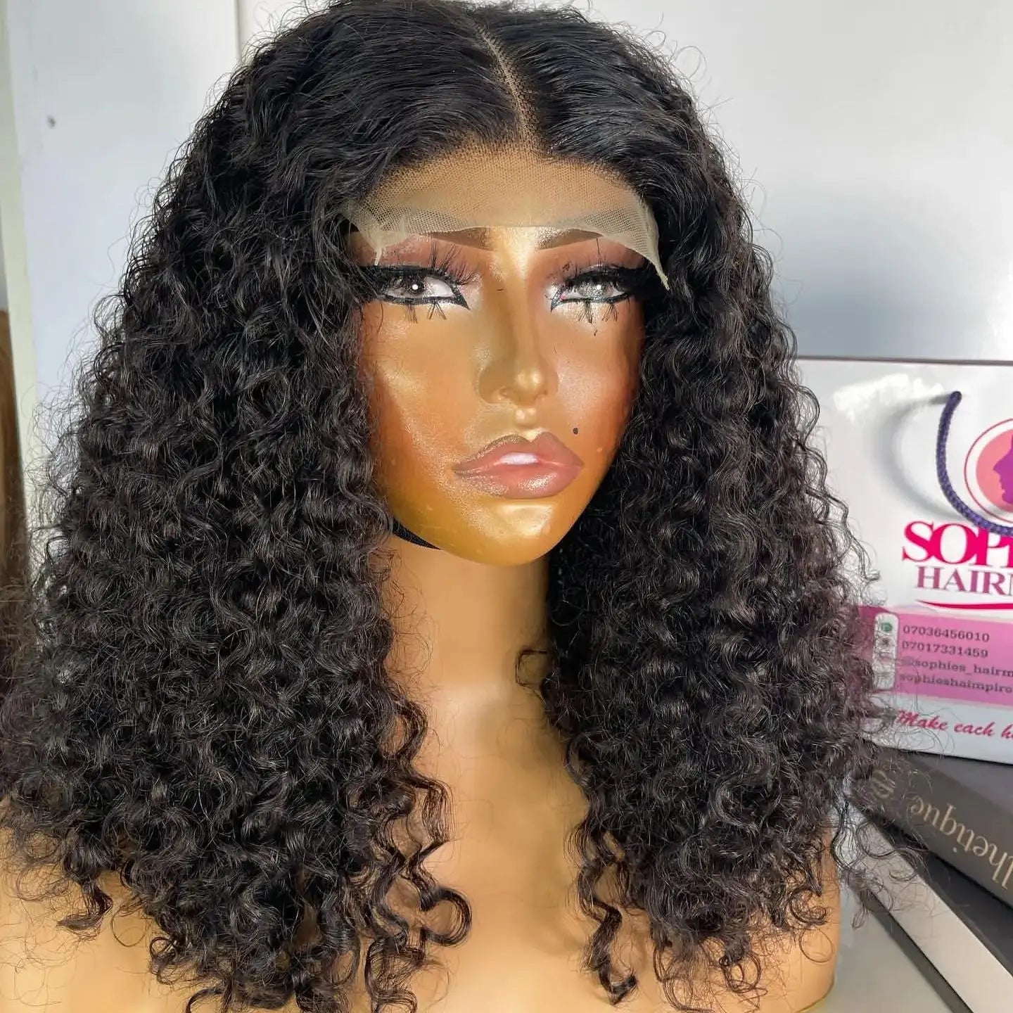 Natural Virgin Water Wave Bob Wig 13x4 Lace Front Human Hair