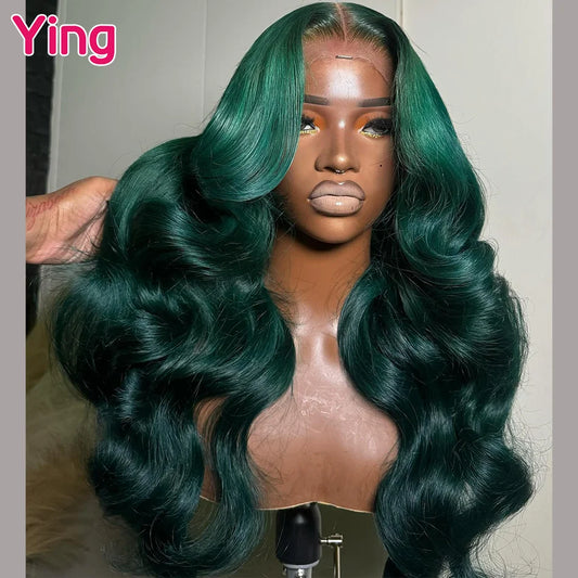 Dark Green Body Wave Lace Front Wig - Silky Human Hair | Self Love