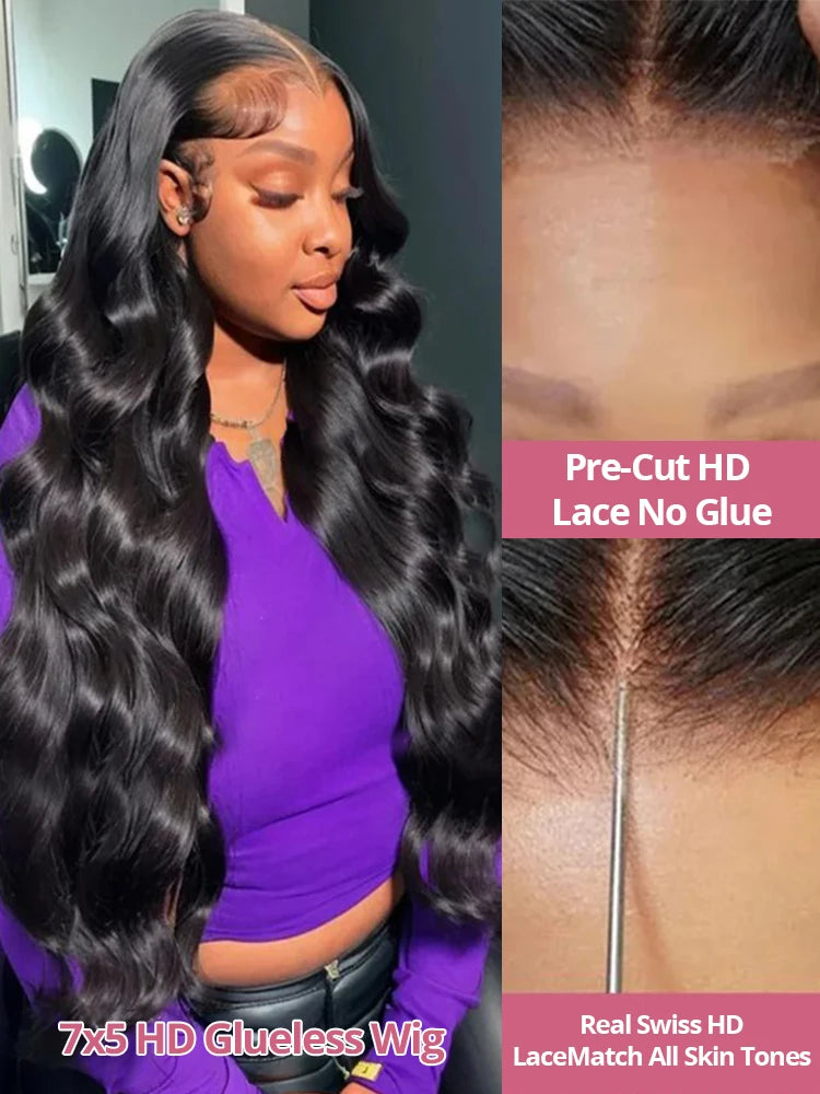 32-38 Inch HD Body Wave Lace Front Wig | Glueless Human Hair