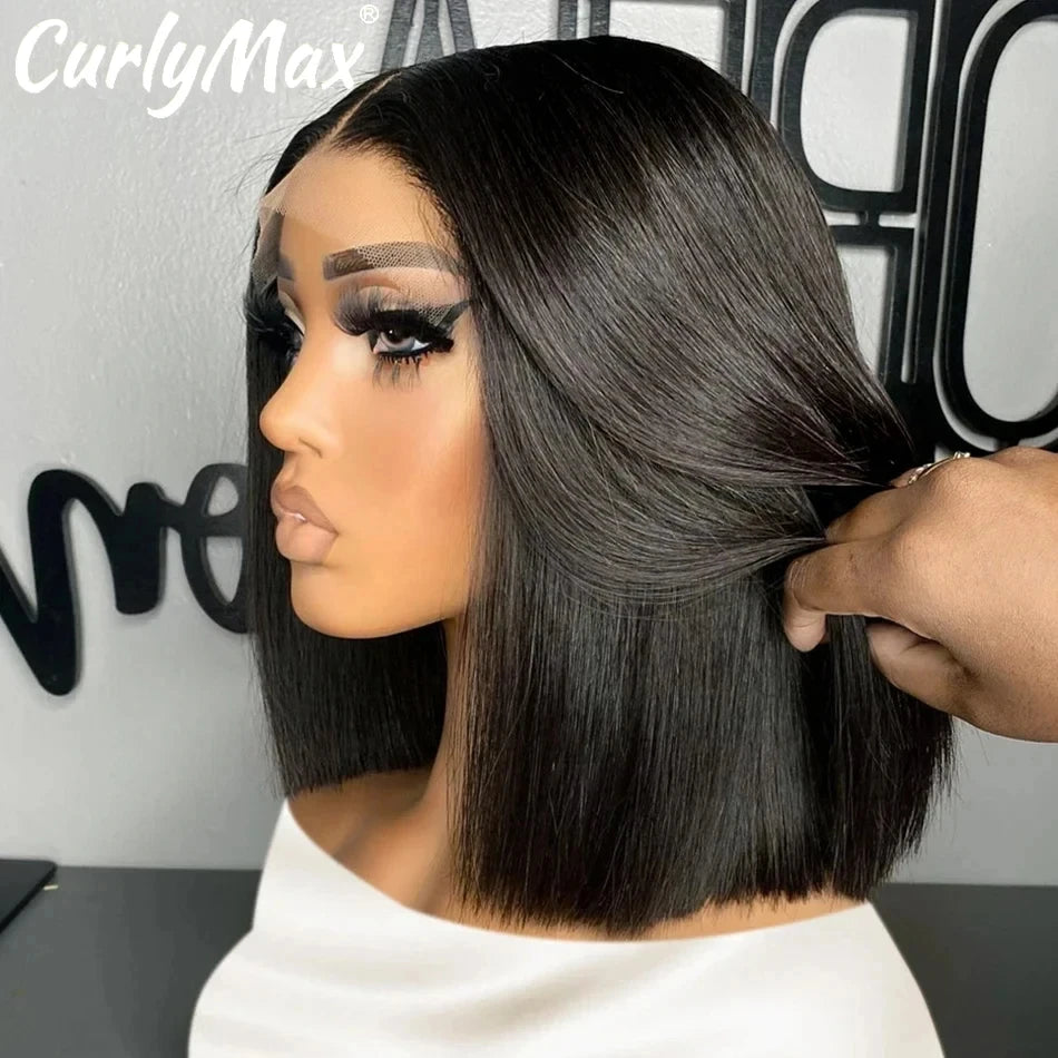 Brazilian Bone Straight Bob Wig | 13x4 Lace Frontal HD