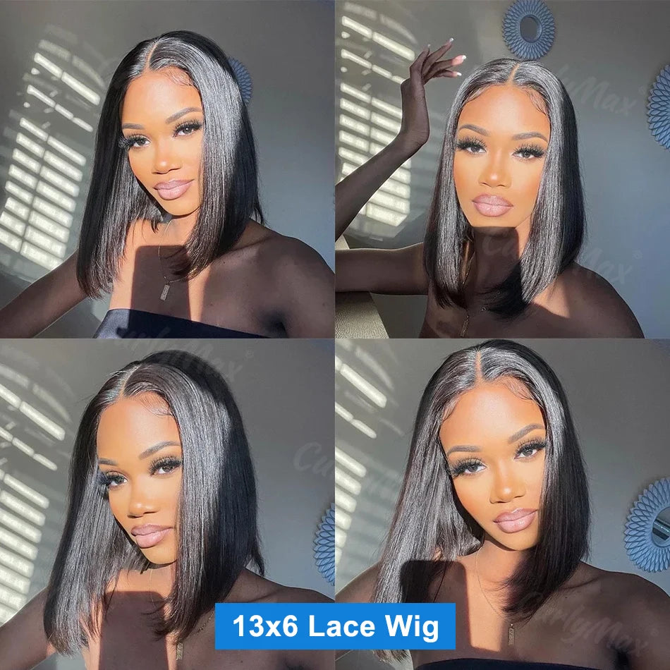 Brazilian Bone Straight Bob Wig | 13x4 Lace Frontal HD